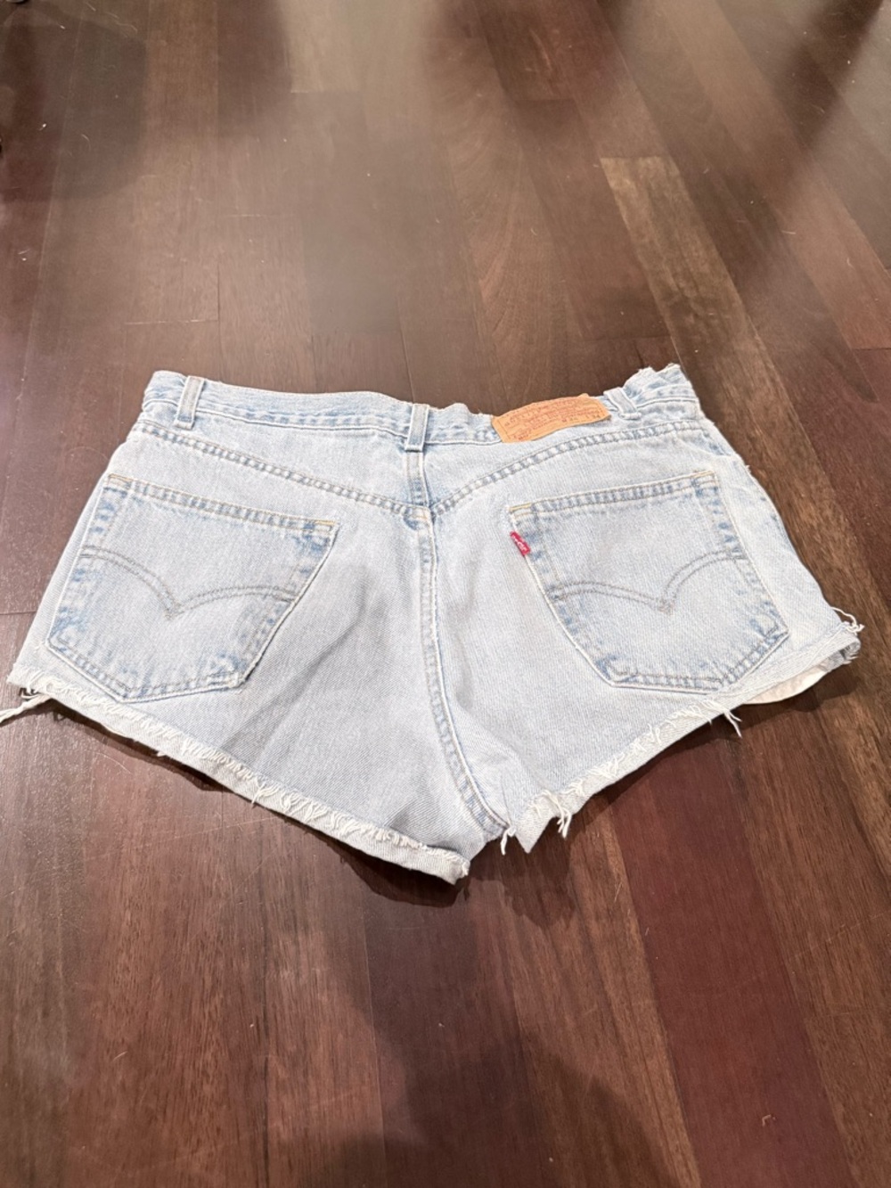 Levi's Light Blue Denim Jean Ripped Shorts
